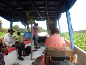 Inside the boat